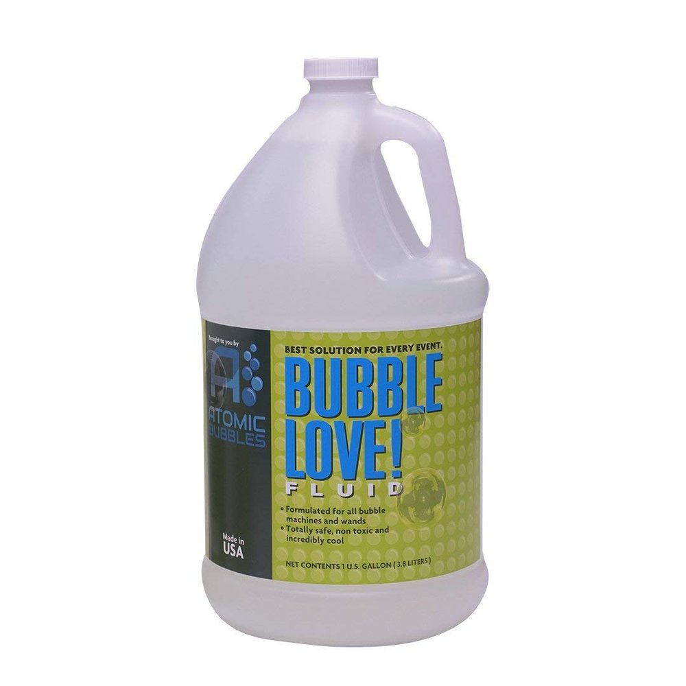 Atomic Bubbles Bubble Love | Premium Bubble Solution | Non-Toxic and Safe for Kids | Perfect for Refills, in Machines, or with Handheld Wands (6 (1/2 Gallon Case))