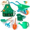 Born Toys Premium Kids Gardening Tool Set for Ages 3 & Above, Wheelbarrow, Apron, Hat, Gloves, Watering Can, A Real Toddler Gardening Set with Gardening Tools view 1