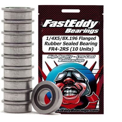 1/4X5/8X.196 Flanged Rubber Sealed Bearing FR4-2RS 10 Units