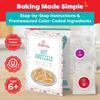Baketivity Kids Baking Set, Meal Cooking Party Supply Kit for Teens, Real Fun Little Junior Chef Essential Kitchen Lessons, Includes Pre-Measured Ingredients (Kit +Hat & Apron, Pretzel) view 2