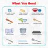 Baketivity Kids Baking Set, Meal Cooking Party Supply Kit for Teens, Real Fun Little Junior Chef Essential Kitchen Lessons, Includes Pre-Measured Ingredients (Kit +Hat & Apron, Pretzel) view 4