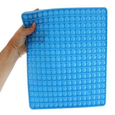 1 Jumbo 12"x12" Bubble Pop Game with 256 Bubbles to Pop - Silicone Push Poke Bubble Wrap Fidget Toy - Square - Bubble Popper Sensory Stress Toy Stress Ball Random Color