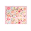 100% Cotton 6 PCs Pink Floral Nursery Crib Bedding Set Flower Pattern Quilt, Fitted Sheet, Skirt, Blanket, Diaper Storage Bag, Window Valance Cot Bedding Set for Girls view 2