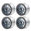 RC-Hub 4Pcs 2.2" Beadlock Wheels Rims for 1/10 Axial 90048 RR10 RC Crawler Car (Titanium+Black) view 1