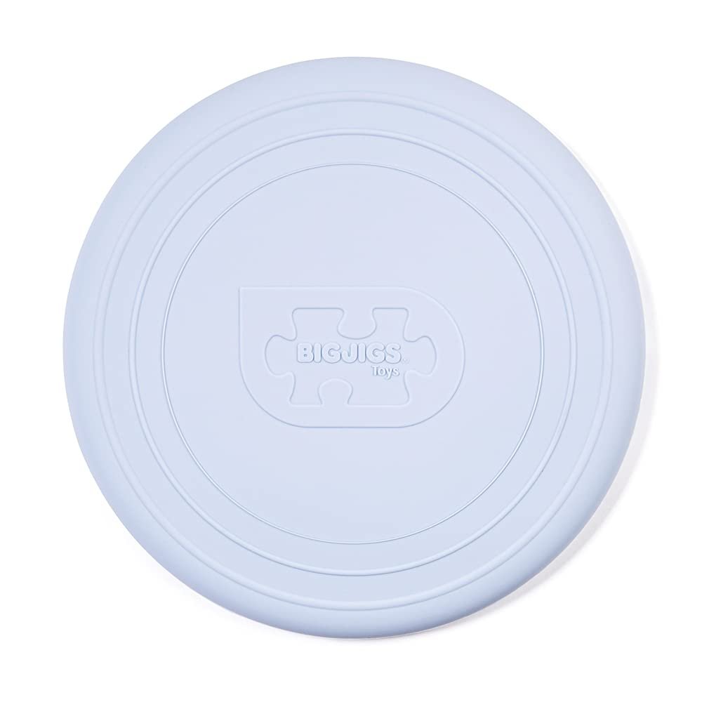 Bigjigs Toys Frisbee Flying Disc (Dove Grey) - Silicone Frisbee for Kids, Quality Flying Saucers, Beach Toys & Garden Toys, Holiday Toys for Toddlers