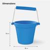 Bigjigs Toys Adventure Collapsible Bucket (Cherry Red) - Silicone Bucket for Sandpit, Holiday Toys for Toddlers, Quality Sand and Water Toys view 3