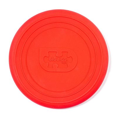 Bigjigs Toys Frisbee Flying Disc (Cherry Red) - Silicone Frisbee for Kids, Quality Flying Saucers, Beach Toys & Garden Toys, Holiday Toys for Toddlers