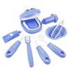 9PCS Plastic Simulation Dentist Play Set Medical Kit Pretend Toy for Kids Hygienic Habbit Cultivation Role Play Game for Children 6 Colors (Purple/Pink/Yellow/Green) Simple OPP Bag Packaging (Purple) view 1