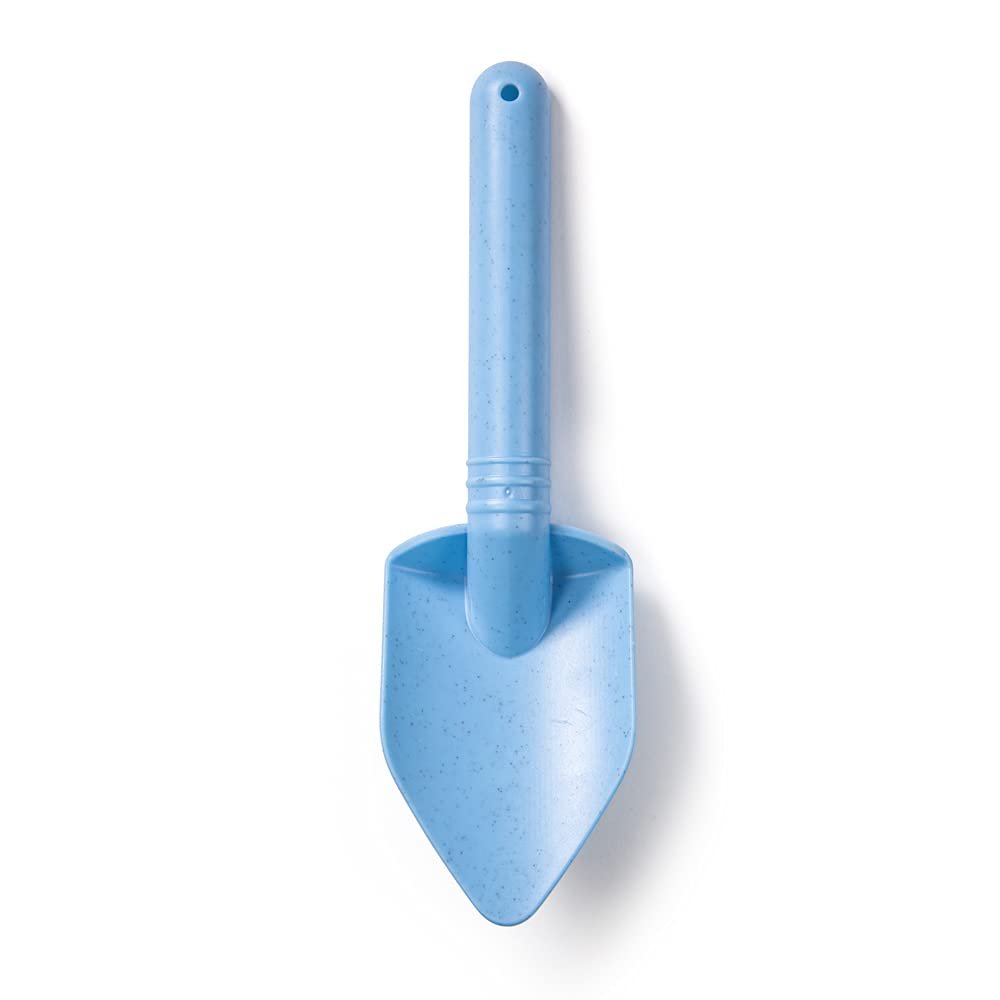Bigjigs Toys Eco Spade for Kids (Powder Blue) - 20.5cm Wheat Fibre Toy Spade, Quality Sand Toys, Holiday Toys for Toddlers, Sand Shovels