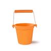 Bigjigs Toys Adventure Collapsible Bucket (Apricot Orange) - Silicone Bucket for Sandpit, Holiday Toys for Toddlers, Quality Sand and Water Toys view 1
