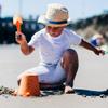 Bigjigs Toys Adventure Collapsible Bucket (Apricot Orange) - Silicone Bucket for Sandpit, Holiday Toys for Toddlers, Quality Sand and Water Toys view 3