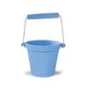 Bigjigs Toys Adventure Collapsible Bucket (Powder Blue) - Silicone Bucket for Sandpit, Holiday Toys for Toddlers, Quality Sand and Water Toys view 1