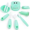 9PCS Plastic Simulation Dentist Play Set Medical Kit Pretend Toy for Kids Hygienic Habbit Cultivation Role Play Game for Children 6 Colors (Purple/Pink/Yellow/Green) Simple OPP Bag Packaging (Green) view 1