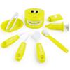 9PCS Plastic Simulation Dentist Play Set Medical Kit Pretend Toy for Kids Hygienic Habbit Cultivation Role Play Game for Children 6 Colors (Purple/Pink/Yellow/Green) Simple OPP Bag Packaging (Yellow) view 1