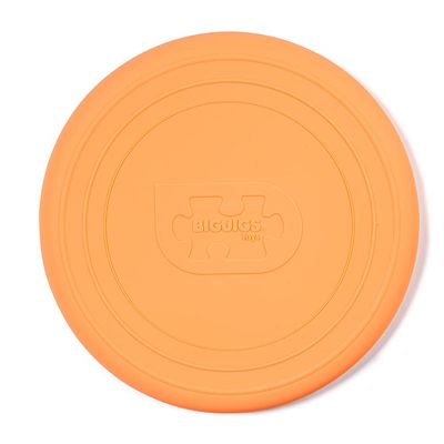 Bigjigs Toys Frisbee Flying Disc (Apricot Orange) Silicone Frisbee for Kids, Quality Flying Saucers, Beach & Garden Toys for Toddlers