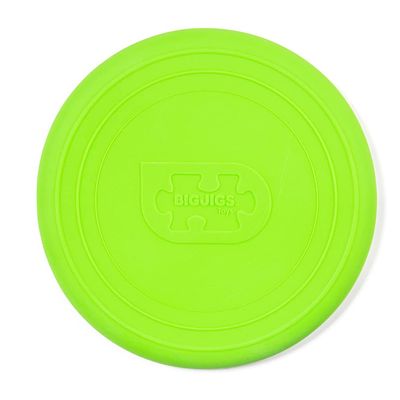 Bigjigs Toys Frisbee Flying Disc (Meadow Green) - Silicone Frisbee for Kids, Quality Flying Saucers, Beach Toys & Garden Toys, Holiday Toys for Toddlers