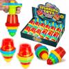 IPIDIPI TOYS Spineez Light Up Spinning Tops  12-Pack LED Spinner Toys, Easter Basket Stuffers for Kids, Birthday Party Favors, Goodie Bag Stuffers, School Prizes for Boys & Girls  Red view 1