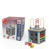 LEO & FRIENDS Benny Toddler Wooden Activity Cube, 6-Piece Educational Play Set and Puzzle | Baby Toy with Bead Maze for Boys and Girls | Endless Activity Options, Perfect Birthday Present view 1