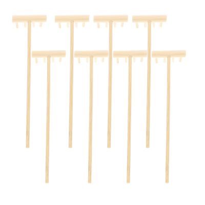 HEALLILY 8Pcs Mini Zen Sand Rakes Bamboo Rakes Tool Miniature Meditation Zen Garden Tool Feng Shui Tabletop Rock Ornament Garden Desktop Sandbox Kits 14cm x3. 5cm