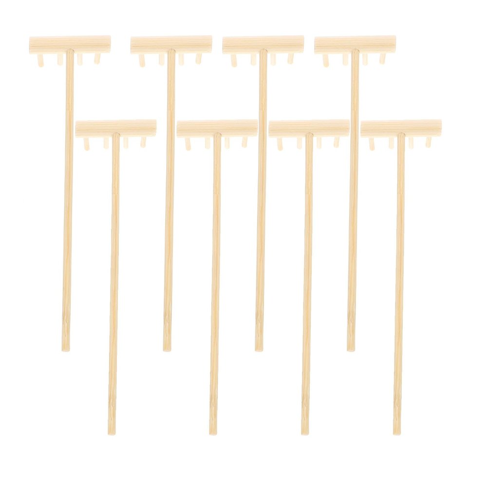 HEALLILY 8Pcs Mini Zen Sand Rakes Bamboo Rakes Tool Miniature Meditation Zen Garden Tool Feng Shui Tabletop Rock Ornament Garden Desktop Sandbox Kits 14cm x3. 5cm