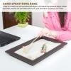 HEALLILY 8Pcs Mini Zen Sand Rakes Bamboo Rakes Tool Miniature Meditation Zen Garden Tool Feng Shui Tabletop Rock Ornament Garden Desktop Sandbox Kits 14cm x3. 5cm view 2