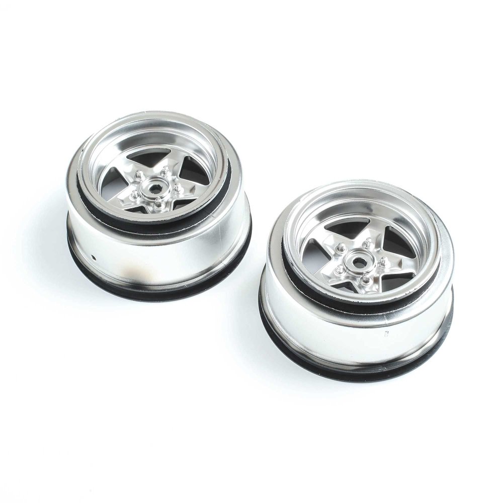Losi Rear Wheel Satin Chrome 2 22S Drag LOS43048 RC Tire
