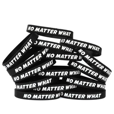 15 No Matter What Wristbands - Inspirational Silicone (1) Bracelets