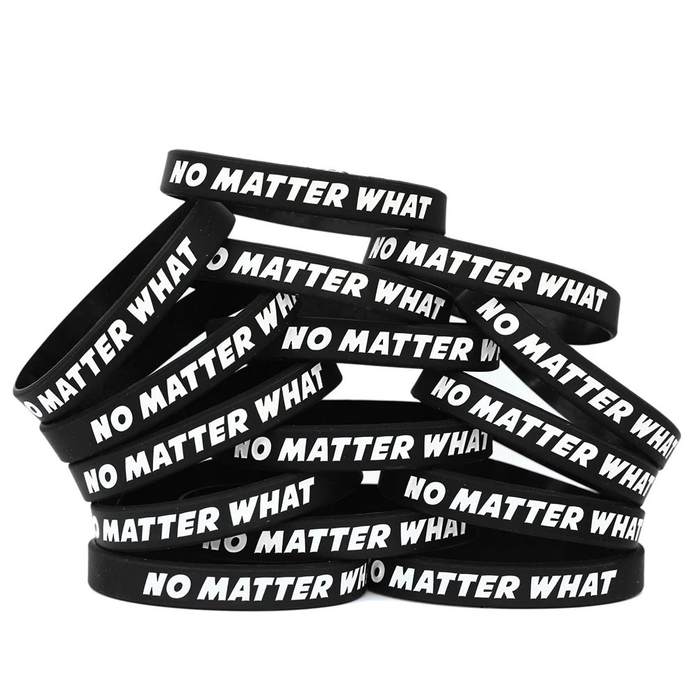 15 No Matter What Wristbands - Inspirational Silicone (1) Bracelets