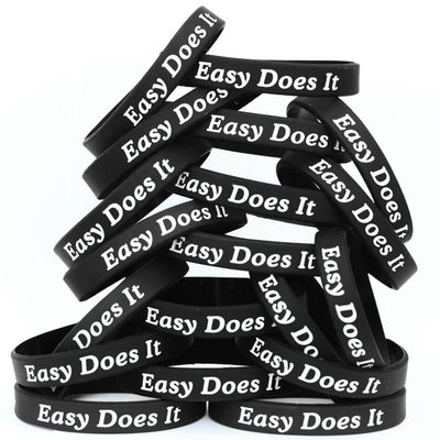 20 Easy Does It Wristbands - Inspirational Silicone (1) Bracelets