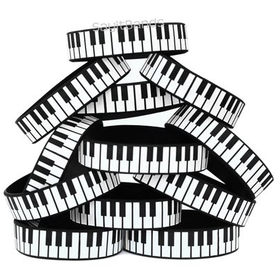 Fifteen (15) Piano Bracelets - Music Bands - Silicone Wristbands
