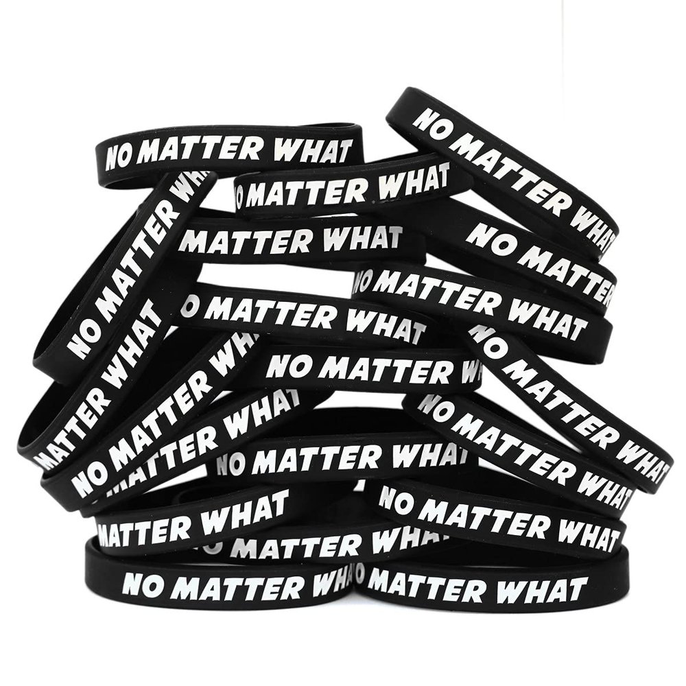 SayitBands 20 No Matter What Wristbands - Inspirational Silicone (1) Bracelets