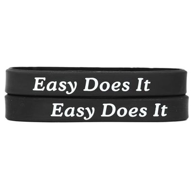 2 Easy Does It Wristbands - Inspirational Silicone (1) Bracelets