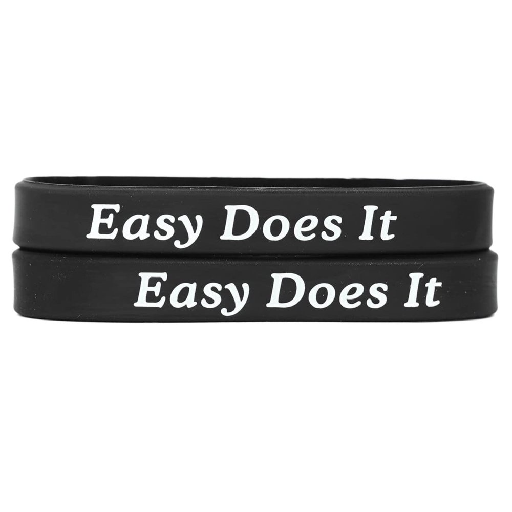 2 Easy Does It Wristbands - Inspirational Silicone (1) Bracelets