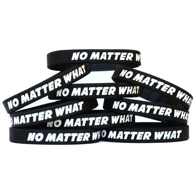 10 No Matter What Wristbands - Inspirational Silicone (1) Bracelets