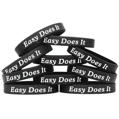 10 Easy Does It Wristbands - Inspirational Silicone (1) Bracelets