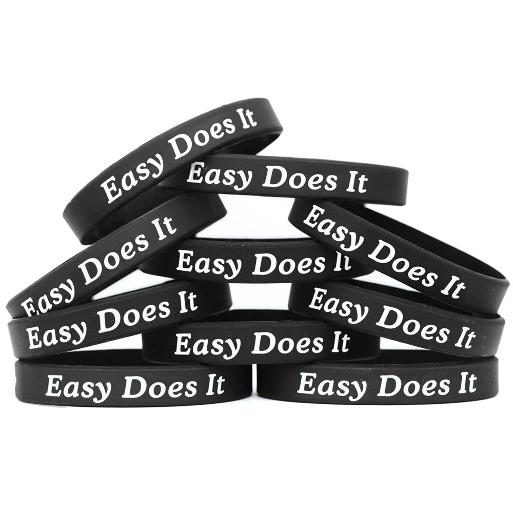 10 Easy Does It Wristbands - Inspirational Silicone (1) Bracelets