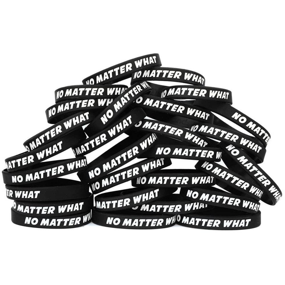 Fifty (50) No Matter What Bracelets - Inspirational Wristbands
