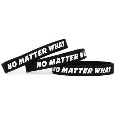 3 No Matter What Wristbands - Inspirational Silicone (1) Bracelets