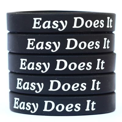 5 Easy Does It Wristbands - Inspirational Silicone (1) Bracelets