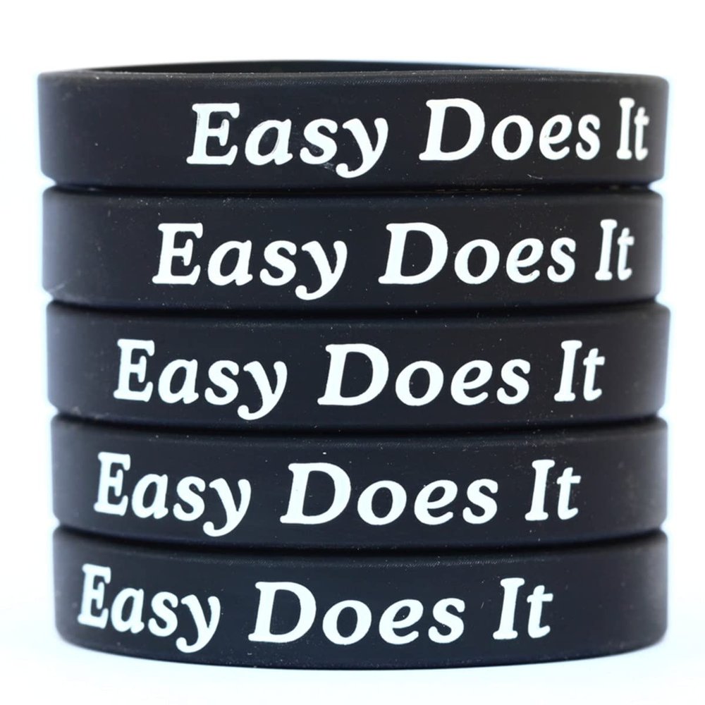 5 Easy Does It Wristbands - Inspirational Silicone (1) Bracelets