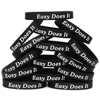 15 Easy Does It Wristbands - Inspirational Silicone (1) Bracelets