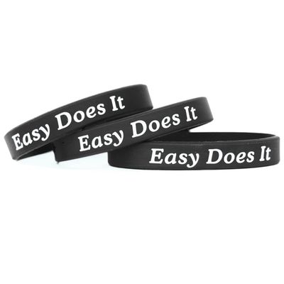 3 Easy Does It Wristbands - Inspirational Silicone (1) Bracelets
