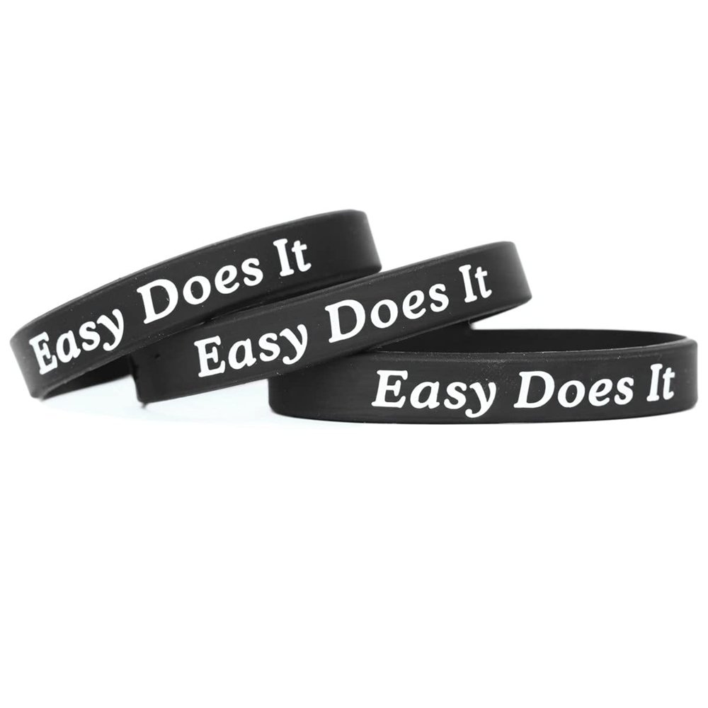 3 Easy Does It Wristbands - Inspirational Silicone (1) Bracelets