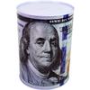 $100 Dollar Bill Piggy Bank 5 7/8" Tall Coin Saving Money Currency Benjamin Franklin Tin Can Banknote Jar (1 Pack, 8 1/2" X 6") view 1