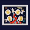 006 Baby Hand or Footprint Ornament and Picture Frame,Personalized Non-Toxic DIY Infants Clay Souvenir Ornament Kit for Boys and Girls, Astronaut Interstellar Baby Photo Frame view 2