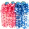 CABE Hawaiian Leis Accessory Set 16pc 8 Pink Blue 4 Necklace Headwrap Bracelet Party Favors Tropical Silk Flower Lei (bundle with Luau Banner TM) for Beach Birthday Decorations and Supplies view 1