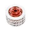 4Pack ShareGoo Metal 12mm Hex Hub Wheel Rim Tires Brake Disc Compatible with Traxxas Tamiya HSP HPI Redcat Racing 1/10 RC On-Road Car (Red) view 2