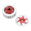 4Pack ShareGoo Metal 12mm Hex Hub Wheel Rim Tires Brake Disc Compatible with Traxxas Tamiya HSP HPI Redcat Racing 1/10 RC On-Road Car (Red) view 4