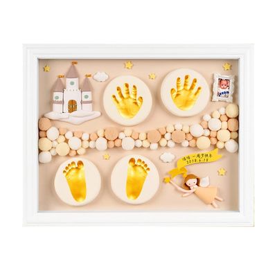 006 Baby Handprint Footprint Ornament Keepsake Kit, Baby Nursery Memory Art Kit, Xmas Gifts, Precious Moment for Newborn,Baby Boy/Girl, Personalized Baby Prints