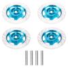 4Pack ShareGoo Metal 12mm Hex Hub Wheel Rim Tires Brake Disc Compatible with Traxxas Tamiya HSP HPI Redcat Racing 1/10 RC On-Road Car (Sky Blue) view 1